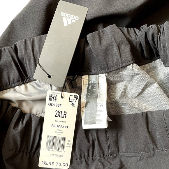 Adidas‎ Mens Golf Provisional Rain Pant Mens Size 2XLR New With Tags - Picture 6 of 8